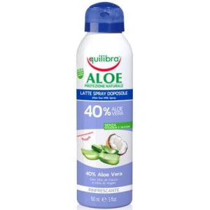Equilibra Aloe, aloesowe mleczko po opalaniu w sprayu, 40 % aloesu,150 ml