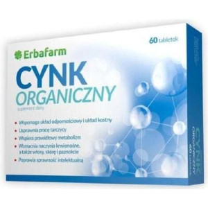 Erbafarm Cynk organiczny, tabletki, 60 szt.