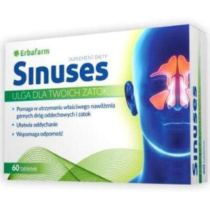 Erbafarm Sinuses, tabletki, 60 szt.