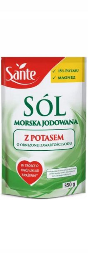 Sante Sól Niskodowa Z Potasem I Magnezem 350g