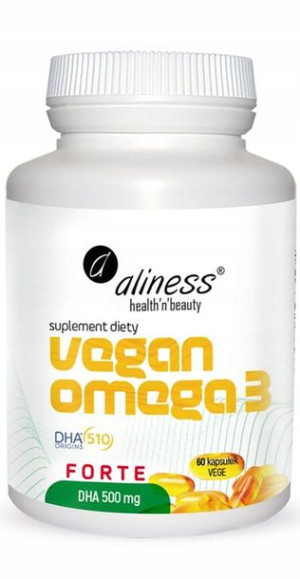 Aliness Vegan Omega 3 Forte Dha 500mg - 60kaps