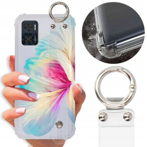 Etui ANTISHOCK PASEK do MOTOROLA E22i Kwiatowe Wz