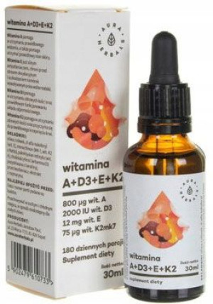 Aura Witamina A+d3(2000iu)+e+k2mk7-30ml