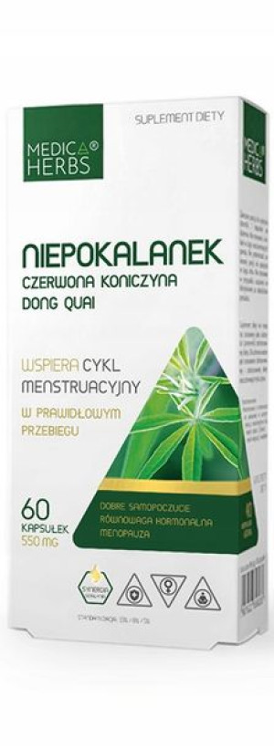 Medica Herbs Niepokalanek Czerwona Koniczyna 60kap