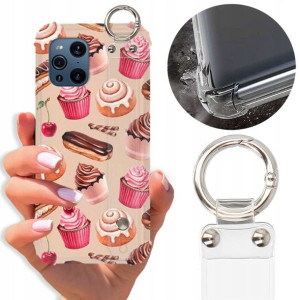Etui Antishock Pasek do OPPO FIND X3 Słodkie Wzory