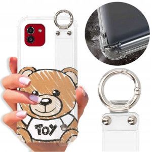 Etui Antishock Pasek do SAMSUNG A03 Misie Wzory