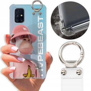 Etui Antishock Pasek do SAMSUNG M31s Misie Wzory