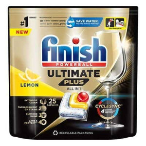 Finish Powerball Ultimate Plus All in 1 Lemon, kapsułki do zmywarki, 25 szt