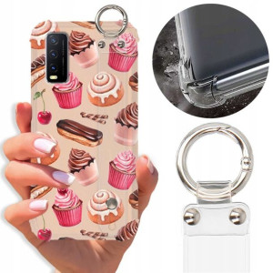 Etui Antishock Pasek do VIVO Y20 2021 Sweet Wzory