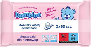 BAMBINO Chusteczki - wkład  2op.x 63 szt