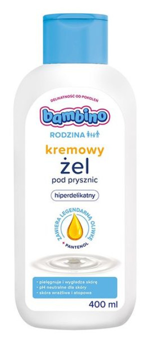 Bambino Rodzina Kremowy Żel pod prysznic hipoalergiczny  400ml