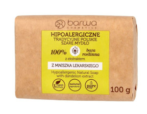 BARWA Hipoalergiczna Szare Mydło tradycyjne polskie w kostce -Mniszek Lekar