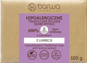 BARWA Hipoalergiczna Tradycyjne Polskie Mydło szare w kostce z ekstraktem z