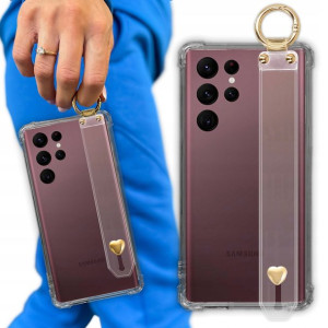 Etui Antishock Pasek Serce do SAMSUNG S22 ULTRA