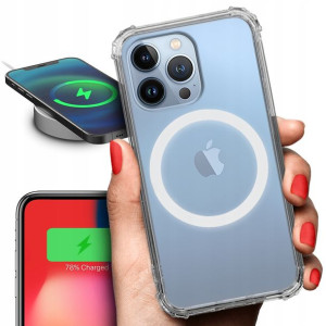 Etui Antishock Ring MAGSAFE Biały do IPHONE 13 PRO