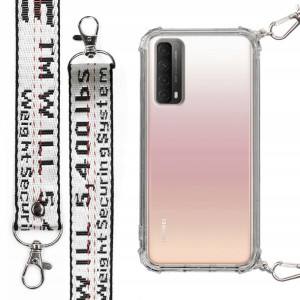 Etui Antishock Smycz Biała do HUAWEI P SMART 2021