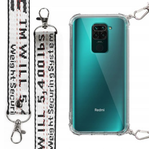 Etui Antishock Smycz Biała do XIAOMI REDMI NOTE 9