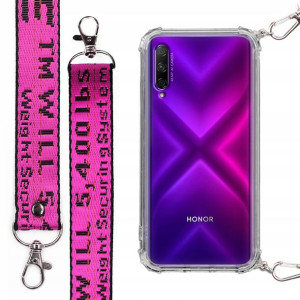 Etui Antishock Smycz Fuksja do HUAWEI HONOR 9X PRO