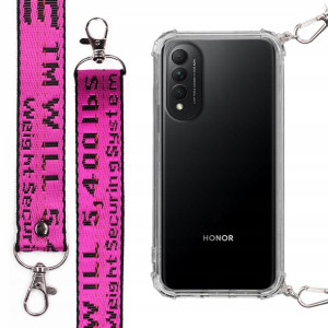Etui Antishock Smycz Fuksja do HUAWEI HONOR X20 SE