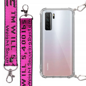 Etui Antishock Smycz Fuksja do HUAWEI P40 LITE 5G