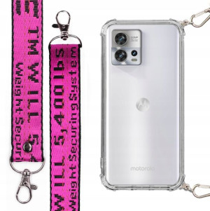 Etui Antishock Smycz Fuksja do MOTOROLA X30 PRO 5G