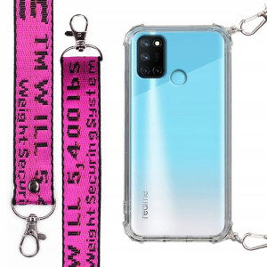 Etui Antishock Smycz Fuksja do REALME C17 RMX2103