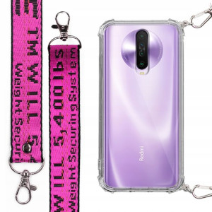 Etui Antishock Smycz Fuksja do XIAOMI REDMI K30 5G