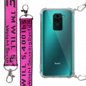 Etui Antishock Smycz Fuksja do XIAOMI REDMI NOTE 9