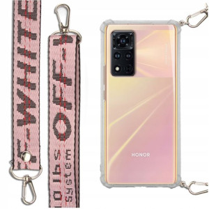 Etui Antishock Smycz Różowa Do Huawei Honor V40