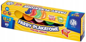 Farby plakatowe 12+2 x 20 ml ASTRA