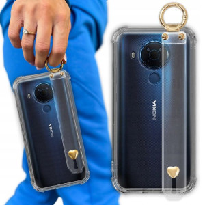 Etui Antishock Z Paskiem Serduszko do NOKIA 5.4
