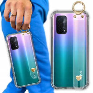 Etui Antishock Z Paskiem Serduszko do OPPO A54 5G