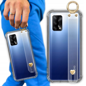 Etui Antishock Z Paskiem Serduszko do OPPO A74 4G
