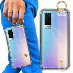 Etui Antishock Z Paskiem Serduszko do VIVO V21E 4G