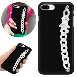Etui BLINK Mat Czarne Łańcuszek do IPHONE 7/8 PLUS