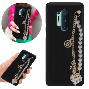 Etui BLINK Mat Czarne Łańcuszek do ONEPLUS 8 PRO