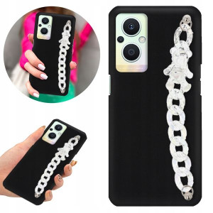 Etui BLINK Mat Czarne Łańcuszek do OPPO RENO 7Z 5G