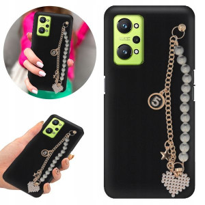 Etui BLINK Mat Czarne Łańcuszek do REALME GT2 5G
