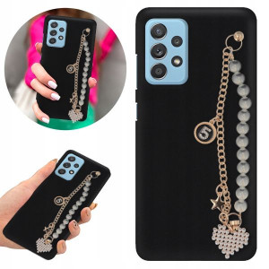 Etui BLINK Mat Czarne Łańcuszek do SAMSUNG A33 5G