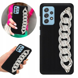 Etui BLINK Mat Czarne Łańcuszek do SAMSUNG A33 5G