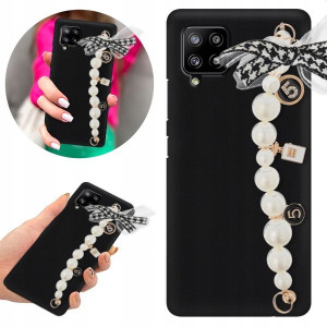 Etui BLINK Mat Czarne Łańcuszek do SAMSUNG A42 5G
