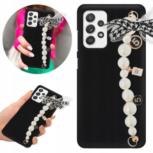 Etui BLINK Mat Czarne Łańcuszek do SAMSUNG A52 4G