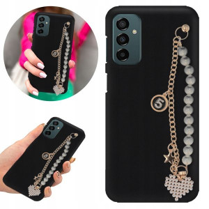 Etui BLINK Mat Czarne Łańcuszek do SAMSUNG M23 5G