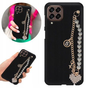 Etui BLINK Mat Czarne Łańcuszek do SAMSUNG M33 5G