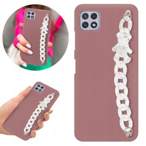 Etui Blink Matowe Ciemny Róż Top Do Samsung A22 5g