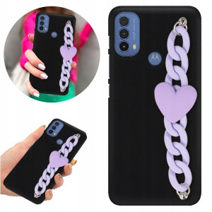 Etui BLINK Matowe Czar Łańcuszek do MOTOROLA E20s