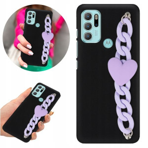 Etui BLINK Matowe Czar Łańcuszek do MOTOROLA G60s