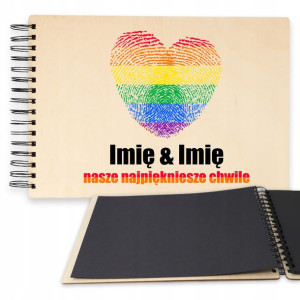 ALBUM DREWNIANY Prezent Dla Zakochanych LGBT imię