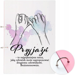ALBUM na Prezent Dla BFF Różowe strony Imiona Wzór