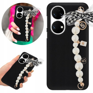 Etui BLINK Matowe Czarne Łańcuszek do HUAWEI P50